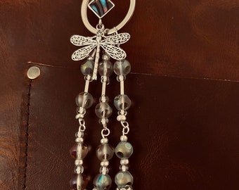 Dragonfly with Shells Purse Charm