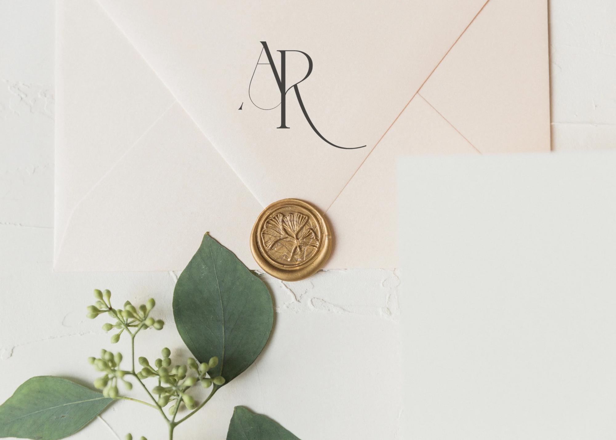 AR | RA | Modern Monogram Logo for Weddings & Branding | Contemporary ...