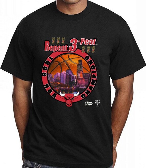 Starter 90's Repeat 3 Peat Basketball T Shirt, 1998 National