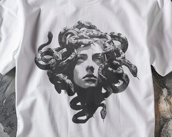 Medusa T-Shirt Hochwertiges Unisex aus schwerer Baumwolle