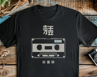 Cassette Japanse stijl T-shirt, Streetstyle T-shirt, Japans T-shirt, Japan Streetwear, zachte grunge kleding, Unisex Softstyle T-shirt