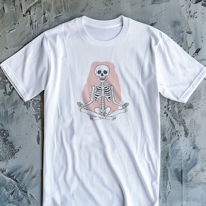 Skeleton T-Shirt High Quality Unisex Heavy Cotton Tee zdjęcie 1