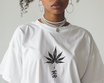 Marijuana Japanese Style Tee, Streetstyle Tee,Japanese T-shirt, Japan Streetwear, Soft Grunge Clothes, Unisex  T-Shirt