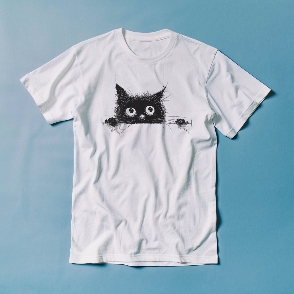 T-shirt Vintage Meeouse Chat Affamé – Gildan Taille M, Neuf Sans étiquette