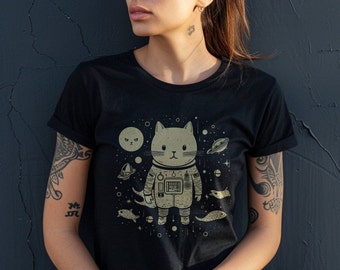 Astronaut Cat Unisex Softstyle T-Shirt