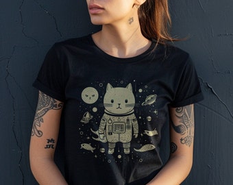 Astronaut Cat Unisex Softstyle T-Shirt