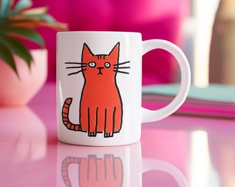 Cool Cat Mug, Ceramic Coffee Cup, 11oz(0.33 l)