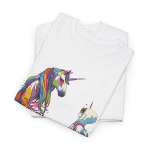 Unicorns High Quality Unisex Heavy Cotton Tee, Mom Gift, Mothers Day Gift zdjęcie 4