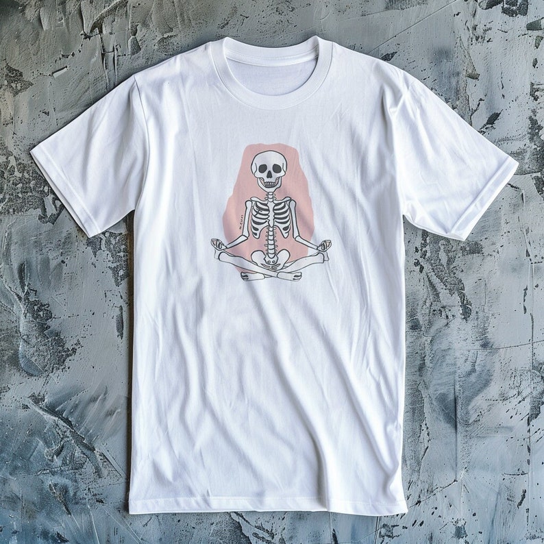 Skeleton T-Shirt High Quality Unisex Heavy Cotton Tee zdjęcie 1