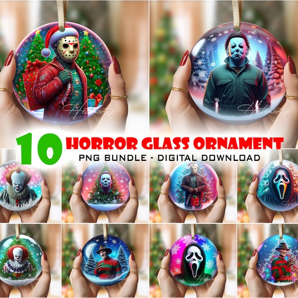 Horror Christmas. Horror Ornaments. Holiday Ornaments. Horror