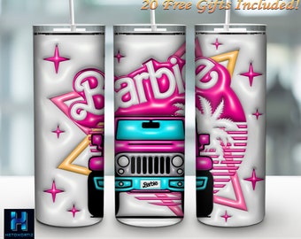 3D Inflated Movie 20 Oz Skinny Tumbler Straight/Tapered Wrap Png Instant Download, 3D Puffy Tumbler Wrap Png Sublimation