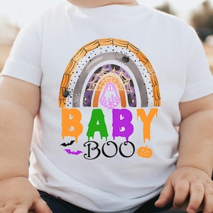 Halloween Neon Mommy Daddy Baby Sister Brother Boo Shirt, Family Halloween Costume, Ghost Rainbow Halloween Shirts, Boo Family Halloween