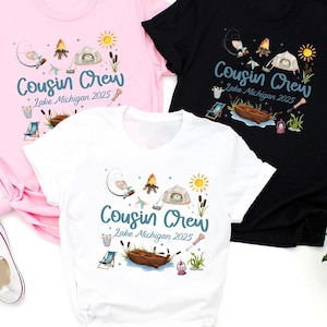 Personalized Cousin Crew Family Lake Trip Shirt, Kids Lake Crew Shirts, Kids Lake Vacation Matching Group Tshirt, Summer Cousin Crew Tshirt