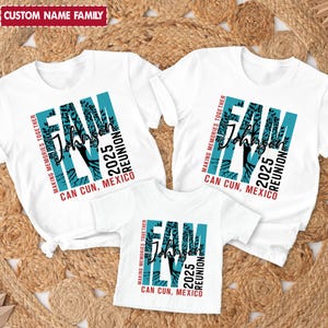 Camisetas personalizadas para reunión familiar, camisetas personalizadas con nombre familiar, camisetas familiares a juego, camisetas para reunión familiar, regalo para la familia, vacaciones familiares