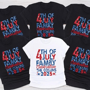 Personalized 4th of July 2025 Family Shirts, 4th of July Crew, Family Celebration 2025 TShirt, 4th of July Outfits, Patriotic Family Shirt