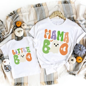 Personalized Boo Mama Boo Daddy Little Boo Big Boo Shirt, Halloween Ghost Boo Family Shirt, Halloween Family Outfits, Spooky Family Gift