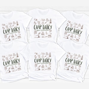Personalize Family Camping Tee, Vintage Custom Camp Party Shirt, Mountain Camp Tee, Camp Themed Lake Shirts, Summer Camp Shirt