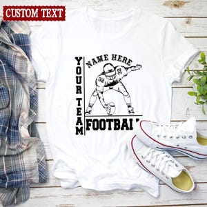 Camisa de futebol personalizada com seu nome e número do time de futebol, presente para o dia do jogo, presente personalizado para jogador de futebol, camisa da temporada de futebol