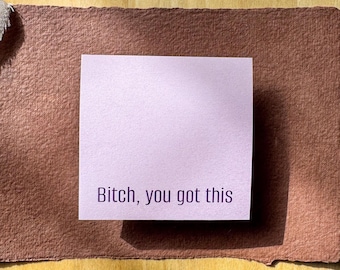 Motivational Funny Post-It Notes® | 50-Sheet Sticky Notepad | 3x3 Mini Memo pad