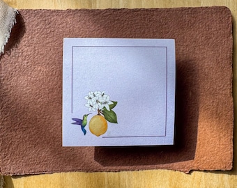 Lemon & Hummingbird Post-It Notes® | 50-Sheet Sticky Notepad | 3x3 Mini Memo pad