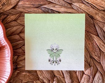 Luna Moth Post-It Notes® | 50-Sheet Sticky Notepad | 3x3 Mini Memo pad