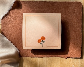 Marigold Floral Post-It Notes® | 50-Sheet Sticky Notepad | 3x3 Mini Memo Pad