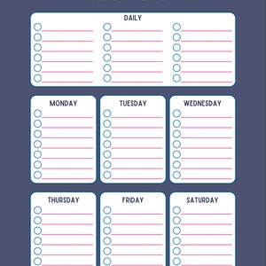 Weekly checklist