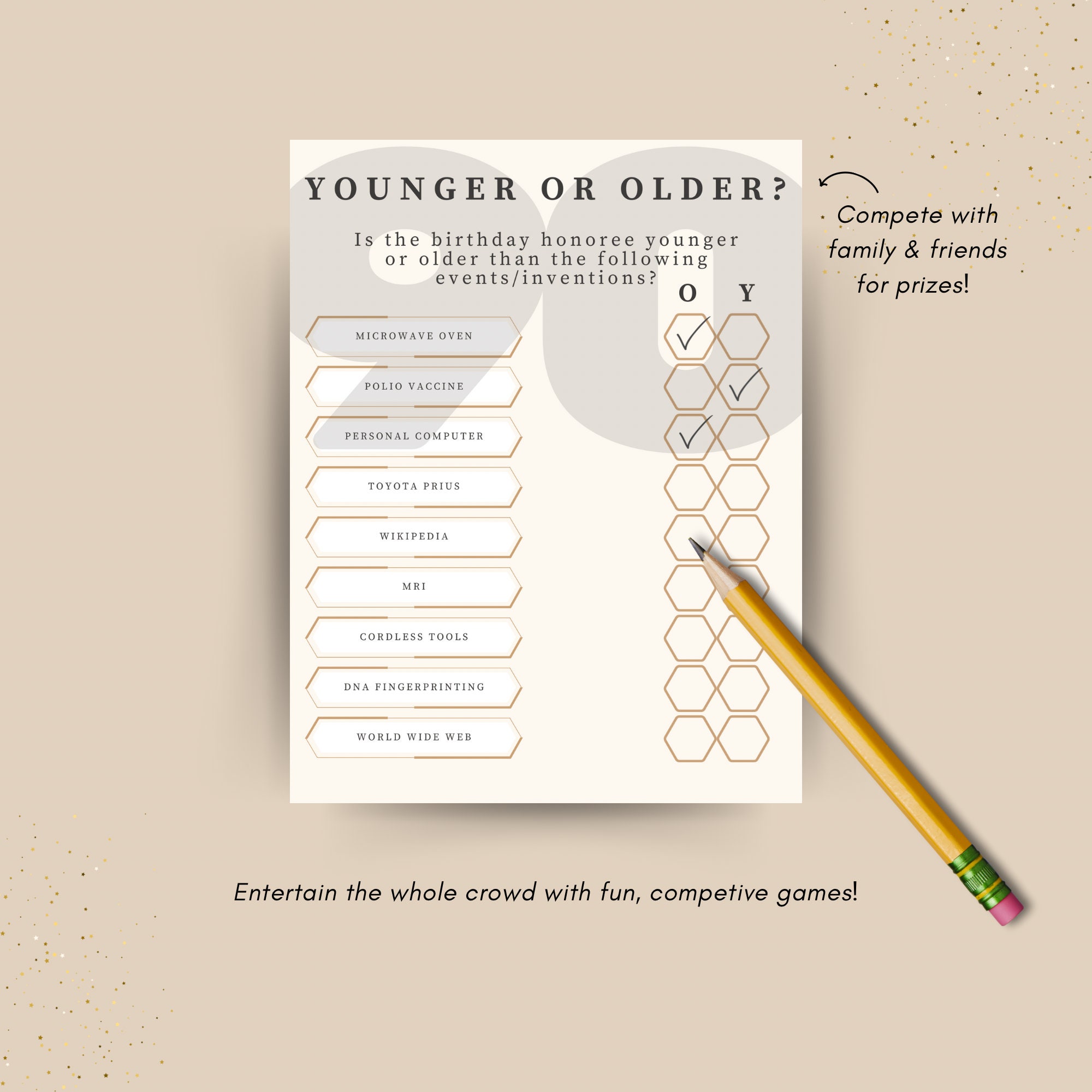 Printable 90th Birthday Party Games | 10 Games and Activities - Etsy