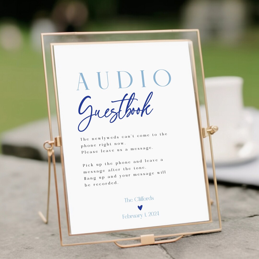 Editable Audio Guestbook Sign Template Printable Telephone Guestbook Editable Audio Guestbook Sign Template Printable Telephone Guestbook