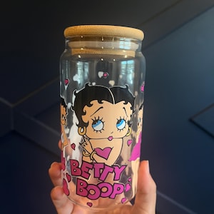Betty Boop Design Glass Tumbler Cup