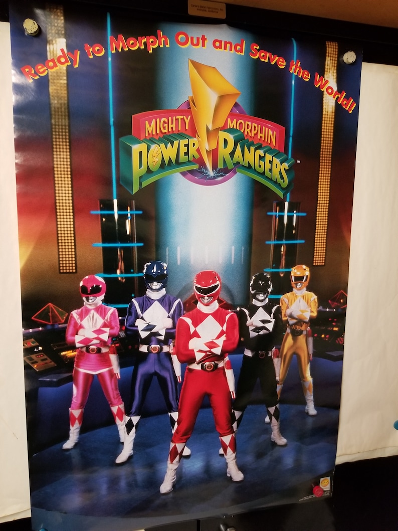 Vintage POWER RANGERS Poster #642 - 1993! New, Still in Plastic Cover ...