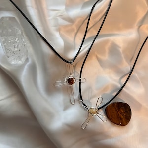 Gemstone Cross Necklace
