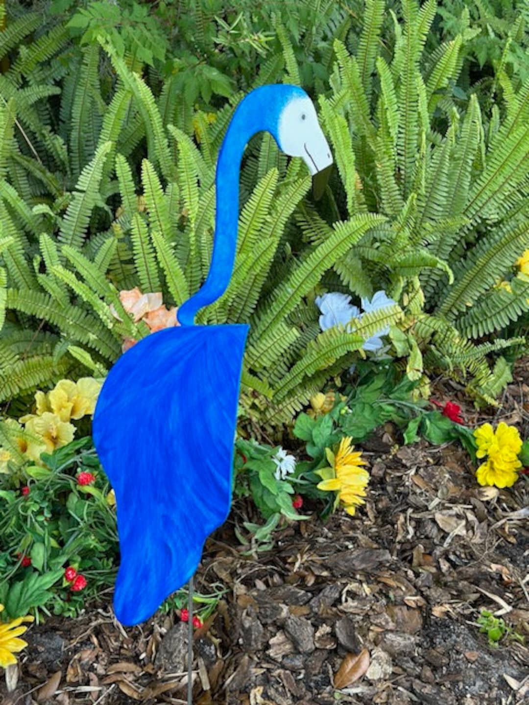 1 Large Royal Blue Flamingo Bobbing Bird PVC Dancing Balancing ...