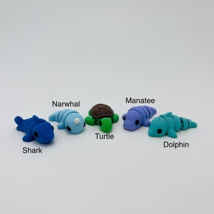 3D Printed Articulated Mini Creatures - Fidget Animal - Baby Animals - Etsy