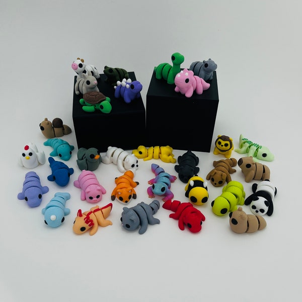 3D Printed Articulated Mini Creatures - Fidget Animal - Baby Animals