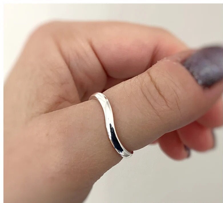 Stylish Silver Plated Hand Shape Hug Finger Ring for Women & Girl  (Adjustable)
