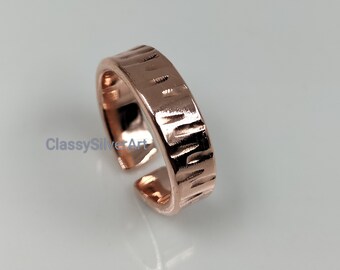 Pure Copper Band Ring Solid Adjustable Copper Ring Prefect Band Ring Handmade Ring  Copper Jewelry Simple Band Ring Beautiful Ring