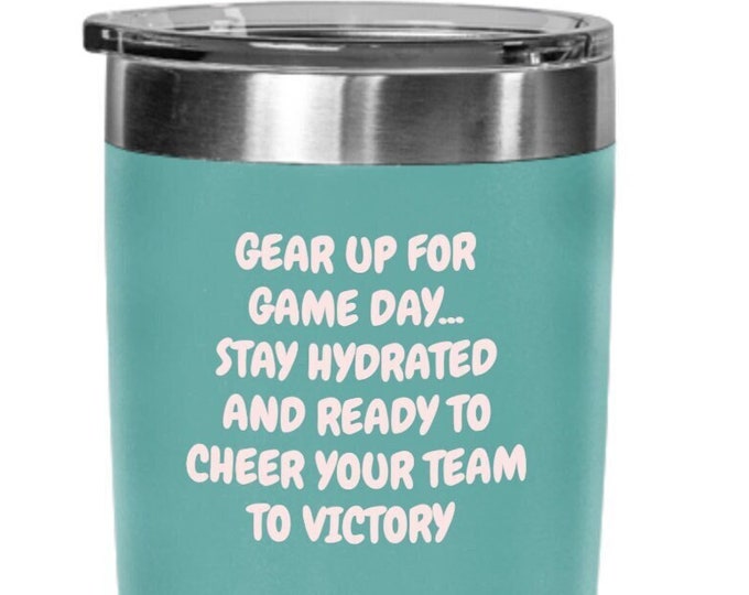 Personalize Sports Tumbler, Custom Game Day Tumbler, Support Team to Victory Tumbler, Personalized Sports Fan Gift for Birthday Christmas