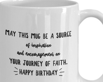 Religious Journey of Faith Mug, Spiritual Journey Gift for Everyone, Baptism Gift Ideas, Spiritual Birthday Gift, Religious Birthday Gift