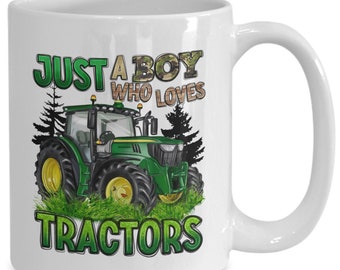 Tractor Coffee Mug, Tractor Themed Gifts for Men Boys Who Love Tractors Farmer Tractor Coffee Cup Christmas Fathers Day Birthday