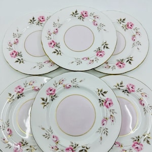 Paragon Opera Rose Set of Six 6.25 inch Bread and Butter Plates
