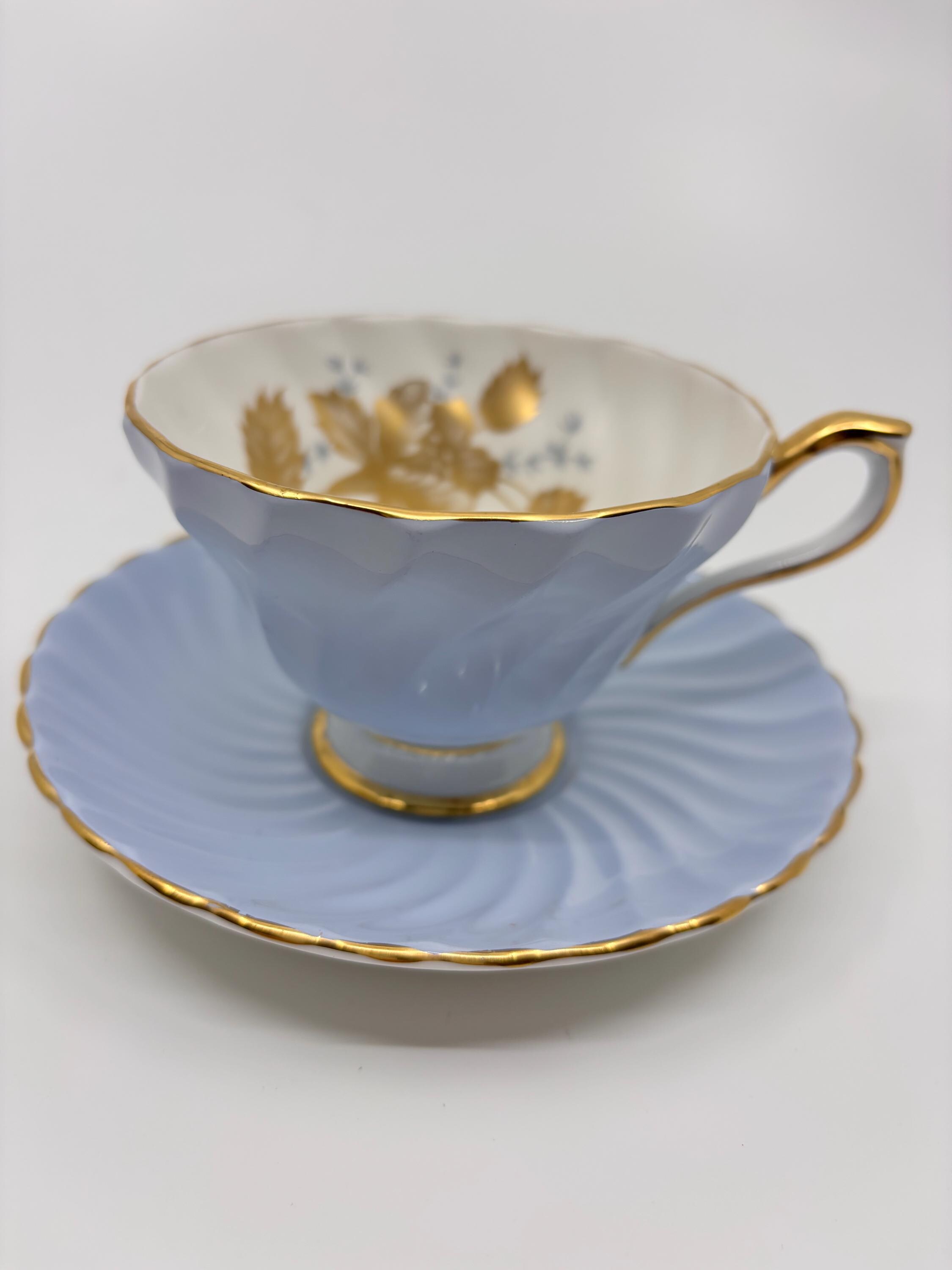 Aynsley Blue Swirl Bone China - Etsy