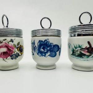 Royal Worcester Conjunto de 3 pequenos ovos Coddlers