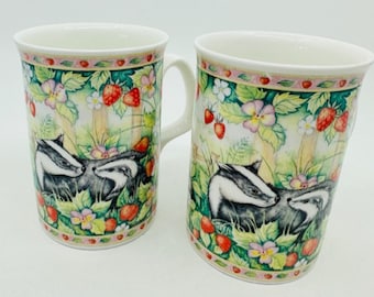 Royal Doulton Expressions Woodland Friends Juego de dos tazas diseñadas por Jane James