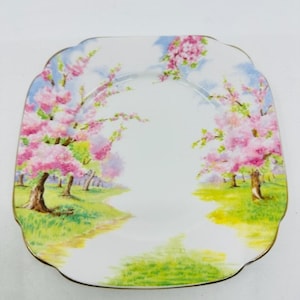 Royal Albert Blossom Time Set of Two 6.25 Inch Square Bread and Butter Plates