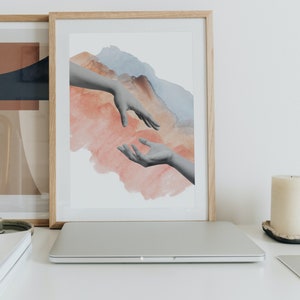 Watercolor Hands | Original Digital Artwork - Downloadable Print