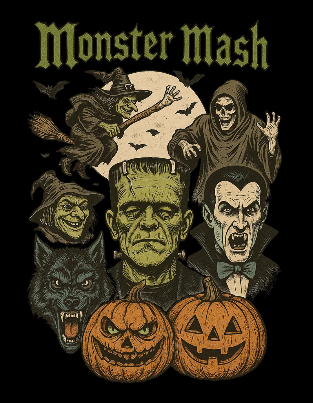The Monster Mash Halloween Digital PNG Download, Halloween Shirt Ideas ...