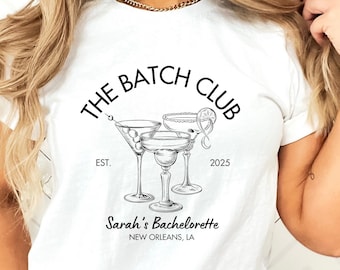 Bachelorette Martini Tee, Personalized Bridal Party Shirt, Custom Date & Location T-Shirt, Vintage Cocktail Top, Fun Drink Shirt, Unisex
