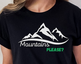Mountains T-shirt, Hiking Shirt, Camping T Shirt, Pocket Mountain T Shirt, Hiking Buddy T-Shirt, Nature Lover Gift, Campers TShirt Gifts