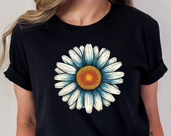 Daisy shirt- Wildflower shirt, floral tee, Birth Month Flower, Gift for sister, Summer Shirt, mom gift, Flower Shirt, gift for her, Trendy